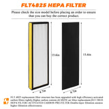 FLT4825 HEPA Filter B Replacement-Compatible with Air Purifier Models-Replaces AC4820, CDAP4500BAC, AC4800, AC4300 AC4900CA AC4825 AC4825E by Blutoget -2 H13 HEPA Filters 8 Carbon Pre-Filters Blutoget
