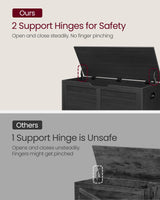 VASAGLE Storage Chest, Storage Trunk with 2 Safety Hinges, Storage Bench, Shoe Bench, Farmhouse Style, 15.7 x 39.4 x 18.1 Inches, for Entryway, Bedroom, Living Room, Ebony Black ULSB061B01 VASAGLE