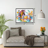 Uniquilling Quilling Kit, Paper Quilling Kits, 16 * 20-in Horse Paper Filigree Kits with Quilling Tools& Using Manual, DIY Quilling Artwork Modern Wall Art for Living Room Uniquilling