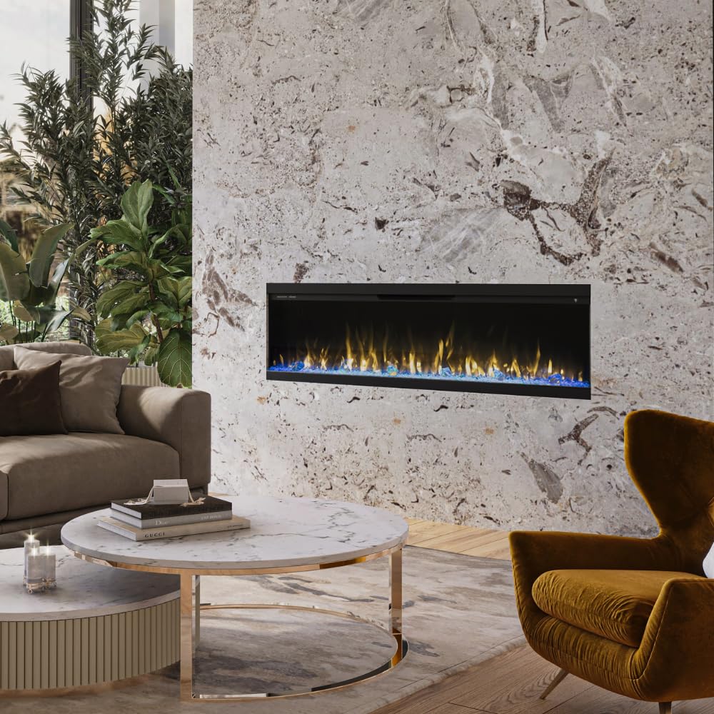 Modern Ember Skyline 72 Inch Linear Multi-Sided 3D Wi-Fi Smart Electric Fireplace - 1,000+ Flame & Ember Bed Color Combinations, Fully or Partially Recessed | Works with Alexa and Google Assistant