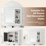 Virubi Bathroom Wall Cabinet with Mirror, 30'' x 28'' Medicine Cabinet with Mirror Door and Adjustable Shelves, Over Toilet Storage Cabinet, Wall-Mounted Bathroom Mirrors for Over Sink with Storage Virubi