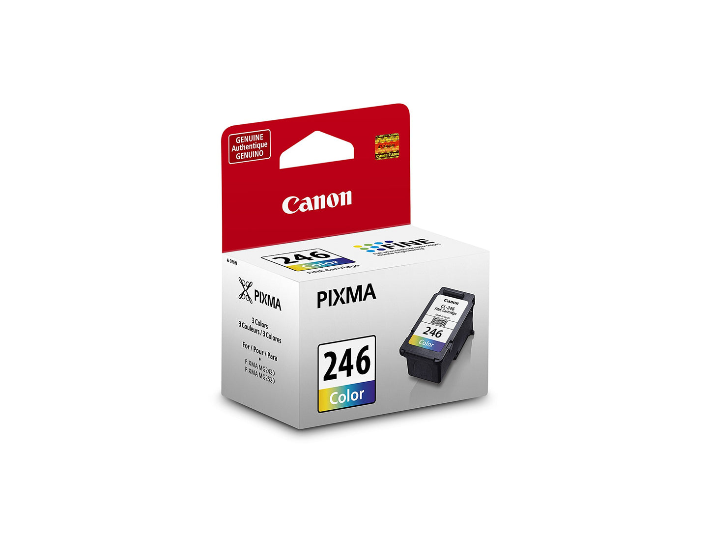 Canon CL-246 Genuine Color Ink Cartridge, Compatible with iP2820, MG2420/2924/2920/3020/2522/2525, MX492, TS3120/302/302a/202/202a/4520/3320