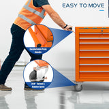 CMFYDAILY 7-Drawers Garage Tool Chest, Large Capacity Tool Cabinet Heavy Duty Mechanic Rolling Tool Box Metal Locking Tool Cart with Drawers and Wheels for Storage CMFYDAILY
