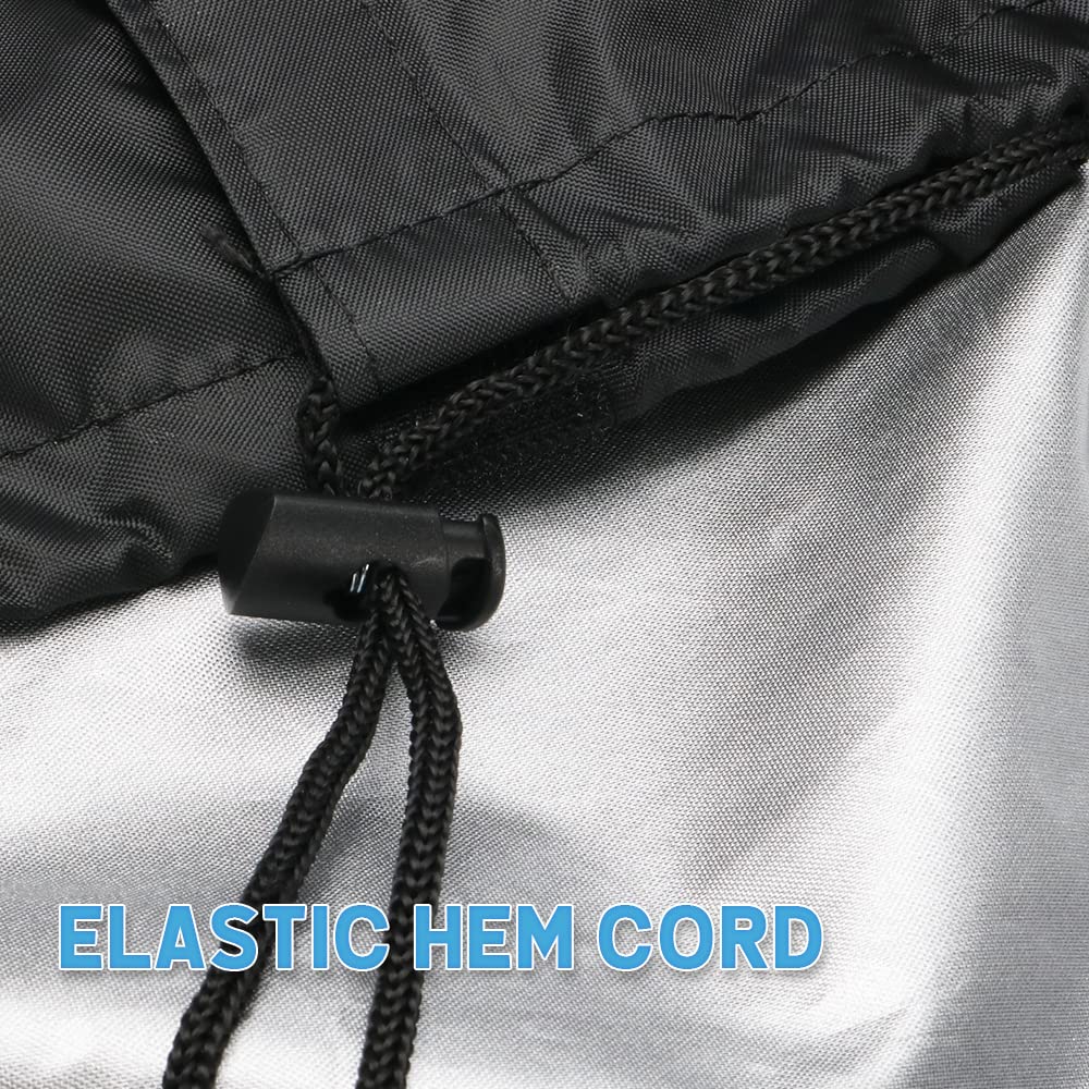 HOXHA Firewood Rack Cover Outdoor Log Rack Waterproof Cover Oxford Fireplace Wood Rack Covers Weather Resistant Outside, 8FT HOXHA