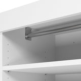 Bestar Wardrobe Closet Organizer System 72-inch with Drawers for Bedroom, Entryway, Pur Collection, Modern, White Bestar