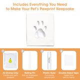 Pearhead Pet Paw Print Photo Frame With Clay Imprint Kit - Pawprint Making Kit and Photo Display for Cats and Dogs, No-Mess Pawprint Memorial, Gift For Pet Owner, Espresso Pearhead