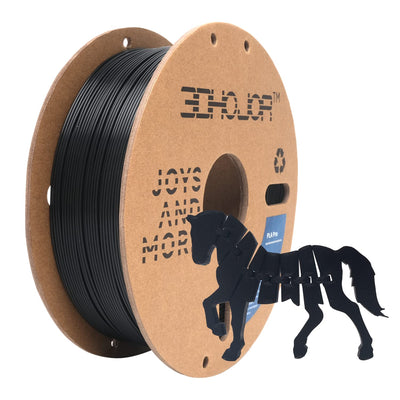 3DHoJor PLA Pro Filament 1.75mm (PLA+ Filament), 1kg 3D Printer PLA Filament, 3D Printing Filament, Cardboard Spool, Dimensional Accuracy +/- 0.03 mm, Fit Most FDM 3D Printer-Black