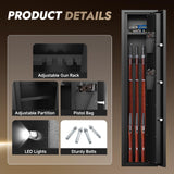 2-3 Gun Safe,Rifle Safe, Gun Safe for Rifles and Pistols, Quick Access Long Gun Safes for Rifles, Electronic Locking Gun Cabinet with Pistols Pockets ,Adjustable Gun Rack for Home, Office,Warehouse SAPITAL