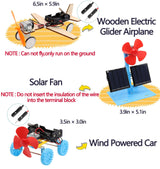 4 in 1 Solar Power & Electric Motor STEM Kits,Science Experiment Projects for Kids Beginners,Electronic Assembly Solar Powered Toy Kit,DIY Educational Engineering Experiments for Boys and Girls CYOEST