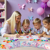 BenLouis 12 Butterfly Mini Coloring Books Kids with 12 Stacking Crayons Butterfly Theme Party Favors Small Activity Books Bulk for Kids Spring Fairy Birthday Party Gift Goodie Bag Stuffers BenLouis