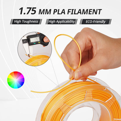 AMOLEN PLA 3D Printer Filament,PLA Filament 1.75mm,Silk Filament Bundle,Gold, Silver,Bronze, Red Copper,3D Printing Filament Bundle, 200gX 4 Spools - WoodArtSupply