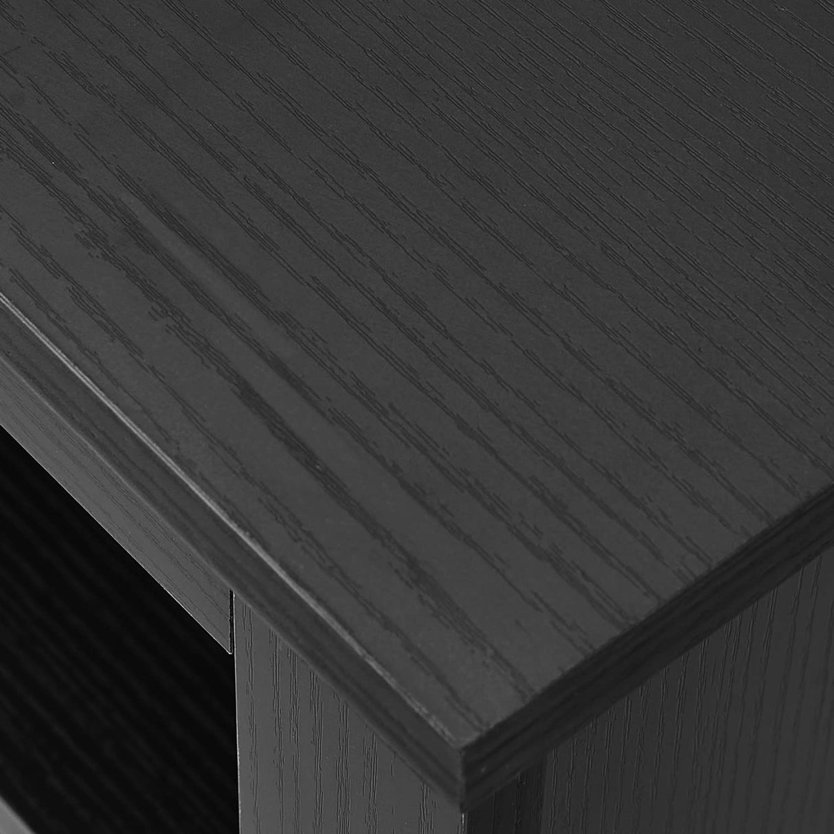 Panana Modern 43.3" Entertainment Center TV Stand with 4 Open Shelves, for 50 Inch TVs, Media TV Console for Living Room Bedroom (Black) Panana