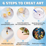 Aestalrcus Forest Paint by Numbers Kit for Adults, Mushrooms Paint by Numbers for Adults, DIY Paint by Number Gifts & Home Wall Decor 16X20 Inch Aestalrcus