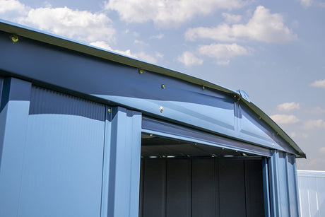 Arrow Classic Steel Storage Shed, 10x8, Blue Grey Arrow