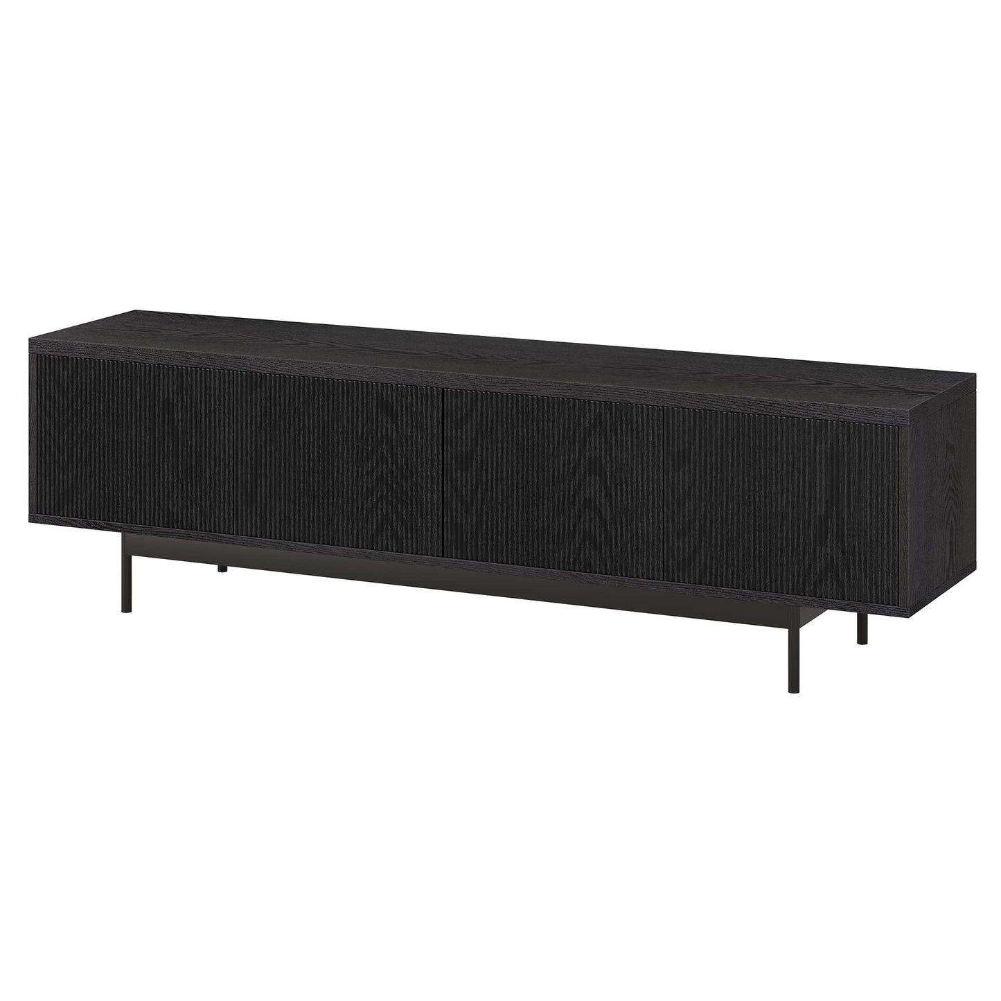 Henn&Hart Whitman TV Stand, 70" Wide, Black