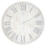 Elegant Designs HG2003-WWH Wood Plank 23" Large Coastal Rustic Wall Clock, White Wash Elegant Designs