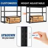 BILT HARD 48" W x 24" D Garage Shelving 3000 LBS, 72" H Storage Shelves, Heavy Duty 5-Tier Metal Shelving Units with Adjustable Shelf, Steel Wire Utility Shelving BILT HARD