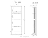 Alaterre Furniture Mission Book Shelf-4 Tier Bookcase with Adjustable Shelves for Living Room or Home Office, 60-Inch, Espresso Alaterre Furniture