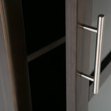 SIMPLIHOME Avalon 12-Bottle SOLID WOOD 22 Inch Wide Contemporary High Storage Wine Rack Cabinet in Dark Tobacco Brown, For the Living Room, Dining Room and Kitchen SIMPLIHOME