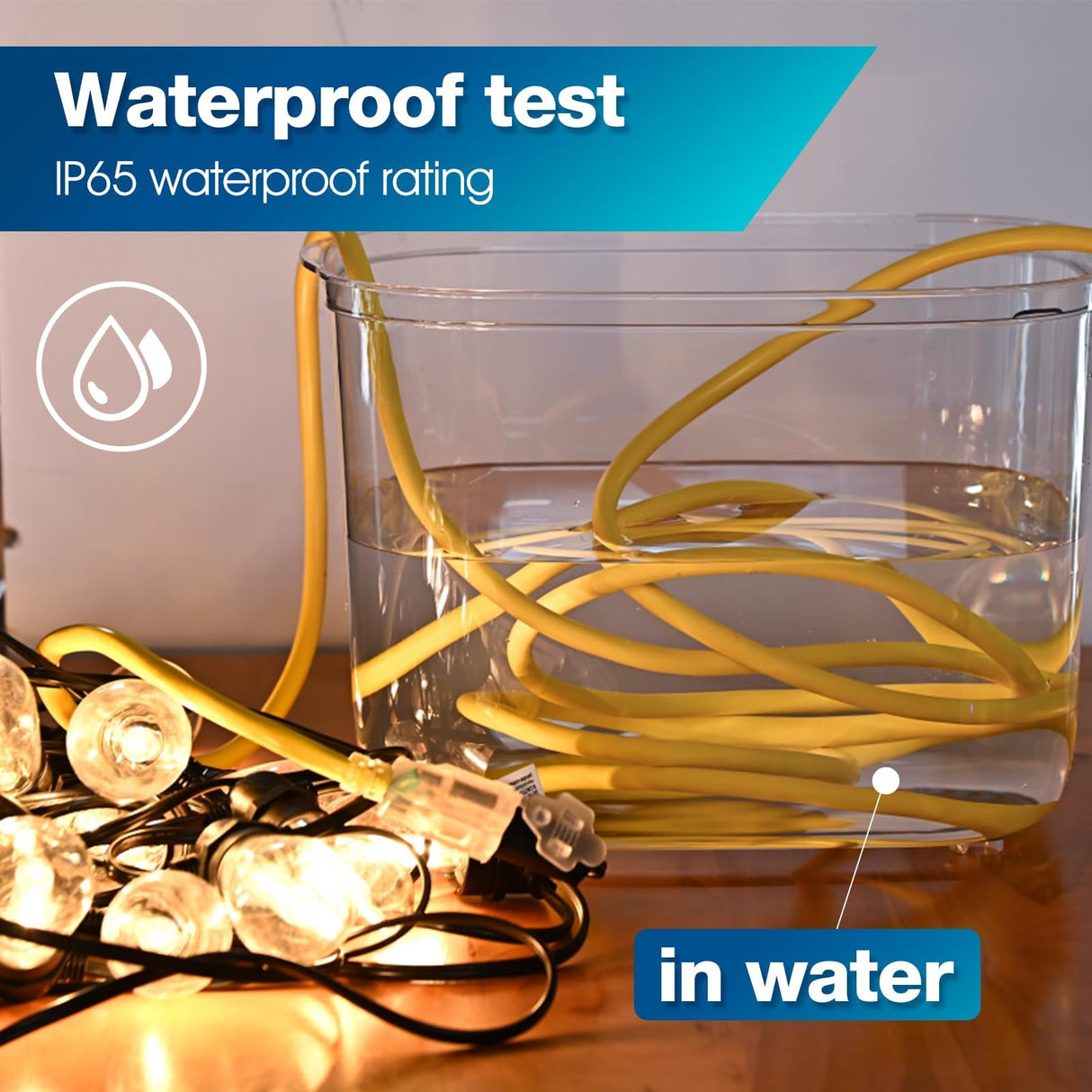 BBOUNDER Outdoor Extension Cord 50 FT Waterproof, 12/3 SJTW Heavy Duty 15A 1875W, Flexible 100% Copper 3 Prong Cords for Commercial Use and High Power Appliance, Yellow BBOUNDER