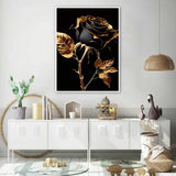 JFYHAB Rose Flower Diamond Art Kits for Adults,5D Full Round Drill Diamond Painting Kits for Beginners,DIY Glod Rose Diamond Dots Paintings Picture Arts Craft for Adults,Home Wall Decor 12 X 12Inch JFYHAB