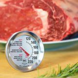 Escali AH1 Stainless Steel Oven Safe Meat Thermometer, Extra Large 2.5-inches Dial, Temperature Labeled for Beef, Poultry, Pork, and Veal Silver NSF Certified Escali