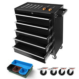 30 inch Rolling Tool Box with Drawers and Lock,Black Tool Chest On Wheels,24 Inch Wide Rolling Tool Cart with Toolbox Organization for Mechanics Garage Men BouPower