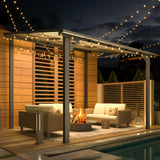 AECOJOY 10' x 8' Gazebo for Patio, Small Wall-Mounted Lean to Gazebo Pergola with Roof (80 Sq.Ft Shaded) on Clearance, Hard Top Heavy Duty Awnings for Decks, Backyard and More AECOJOY