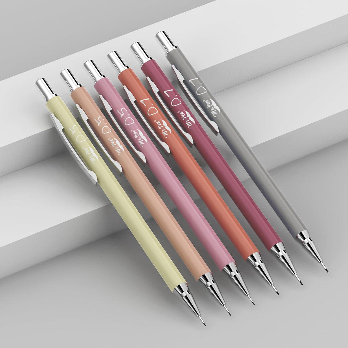 Mr. Pen- Mechanical Pencil Set with Lead and Erasers Refills, 6 Pack, Boho Theme, 0.5mm & 0.7 mm, Cute Aesthetic Pastel Led Pencils 0.7mm Mr. Pen
