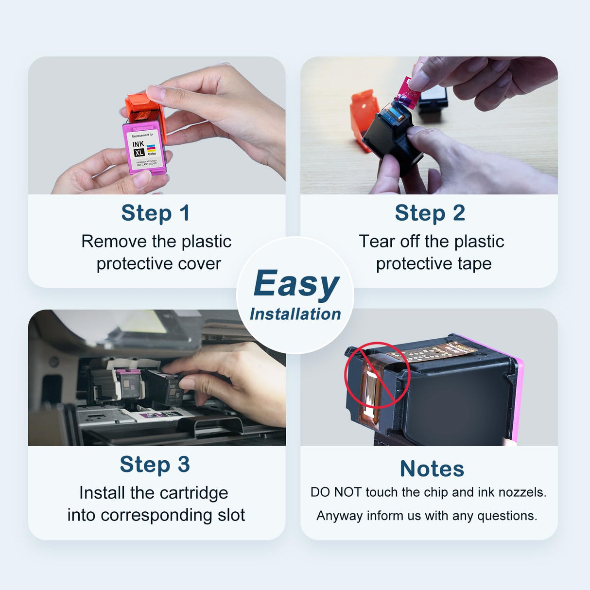 MYTONER 63XL Remanufactured Ink Cartridge Replacement for HP Ink 63 63XL for OfficeJet 3830 4650 4652 4655 5255 5258 Envy 4520 4512 DeskJet 3630 3632 Printer Black Color 63 Ink Cartridge Combo Pack MYTONER