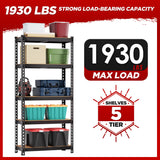 BestOffice 5 Tier Storage Shelves Adjustable Garage Shelves 15.7" D x 35.4" W x 72" H Heavy Duty Garage Shelving with Premium Materials MDF Boards for Kitchen Basement Warehouse Pantry BestOffice