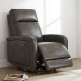 Watson & Whitely Recliner Chair, Zero Wall Reclining Sofa Chair W Power Headrest Type-C Charger, Small Faux Leather RV Recliners Home Theater Seating for Living Room, Chocolate Watson & Whitely