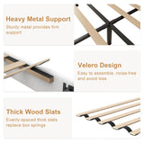 viplov King Size Boucle Bed Frame, Upholstered Platform Bed Frame with Adjustable Headboard, Anti-Collision Soft Rounded Corners, No Box Spring Needed, Easy Assembly, Noise Free, White viplov