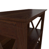 Bush Furniture Key West Tall TV Stand with Coffee Set of 2 End Tables, 24D x 60W x 30H, Bing Cherry Bush Business Furniture