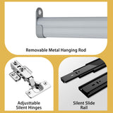 LABROSKIA Wooden Wardrobe Closet with 2 Doors: 75" Bedroom Armoire Wardrobe Closet with 3 Drawers, White Cabinet with Hanging Shelves, Large Storage Cabinet (Modern, 1) LABROSKIA