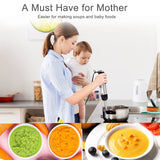 Keylitos 5 in1 Immersion Hand Blender, Powerful 12 Speed Handheld Stick Blender with 304 Stainless Steel Blades, Chopper, Beaker, Whisk and Milk Frother for Smoothie, Baby Food, Sauces Red,Puree, Soup Keylitos