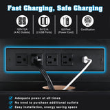 TC-HOMENY 55-75 Gallon Aquarium Stand with Charging Station and Cable Holes, Metal Fish Tank Stand with Storage Cabinet,51" L x 19.5" W Tabletop,1200LBS Capacity, Fit Living Room, Coffee Shop TC-HOMENY