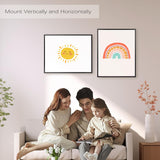 Golden State Art, 16x20 Picture Frame Set of 3, Black Thin Border Photo Frame, Display Pictures 11x14 with Mat or 16x20 Without Mat, Poster Frame for Wall Hanging Horizontal and Vertical Golden State Art