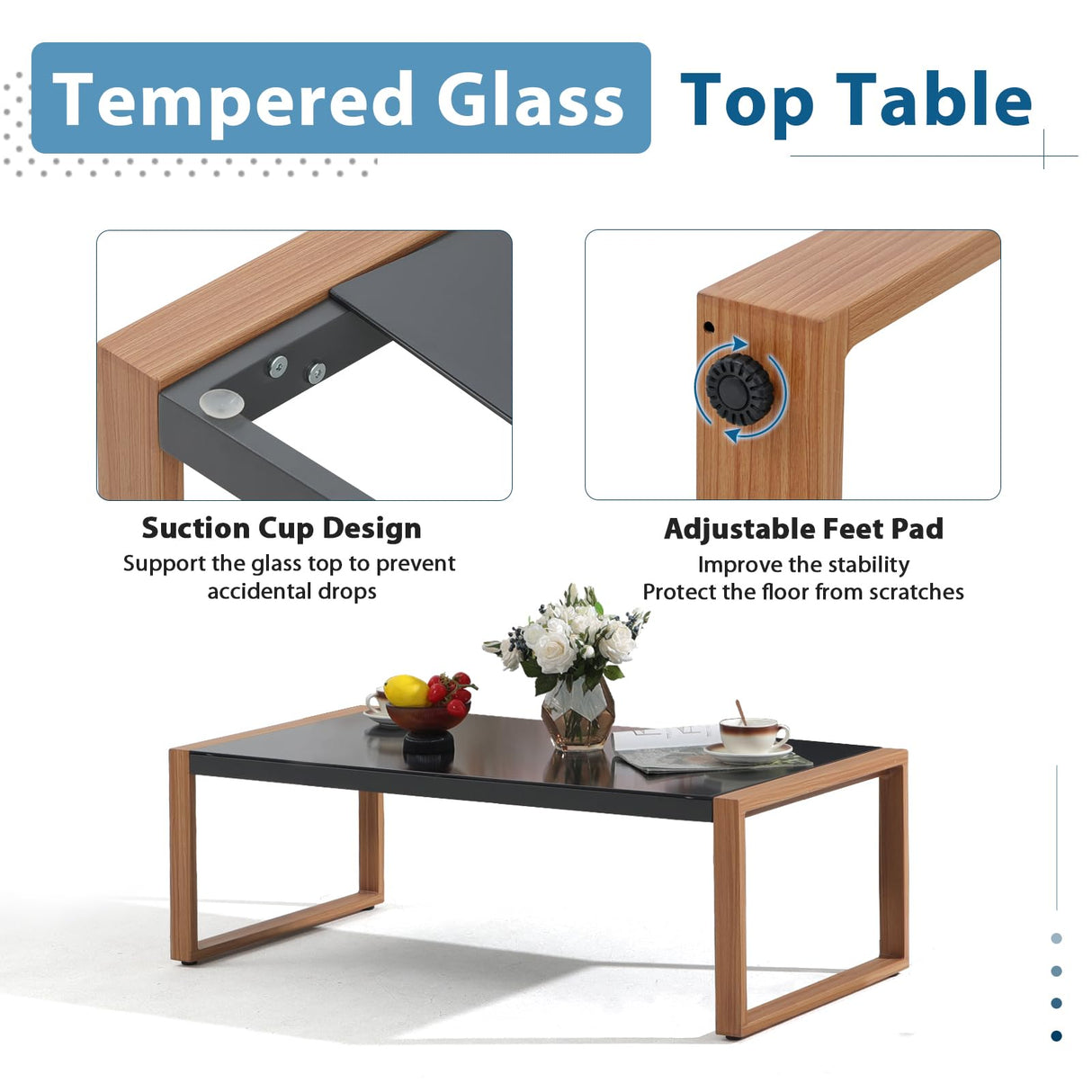 JOIVI Aluminum Patio Furniture Set, 4 Piece Outdoor Conversation Set Patio Conversation Sectional Chat Couch Sofa U-Shaped Modern Seating Set with Upgrade Cushion and Tempered Glass Coffee Table, Gray JOIVI