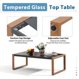 JOIVI Aluminum Patio Furniture Set, 4 Piece Outdoor Conversation Set Patio Conversation Sectional Chat Couch Sofa U-Shaped Modern Seating Set with Upgrade Cushion and Tempered Glass Coffee Table, Gray JOIVI