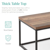 Best Choice Products 44in Modern Industrial Style Rectangular Wood Grain Top Coffee Table, Rustic Accent Furniture for Living Room w/Metal Frame, 1.25in Thick Butcher Block Tabletop - Brown Best Choice Products