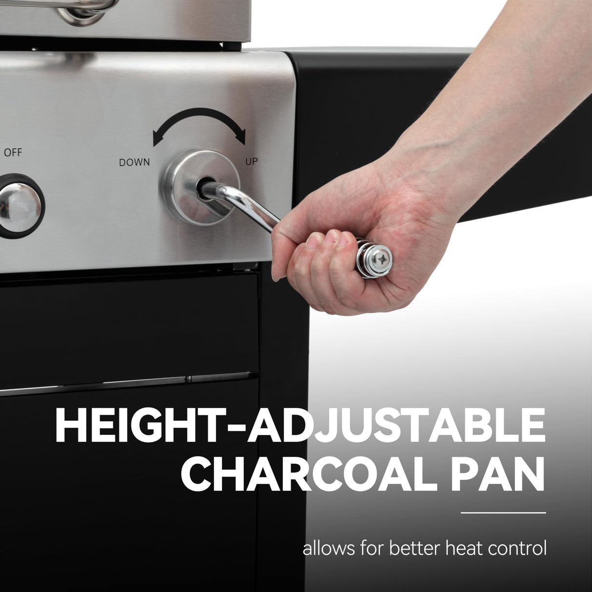 Royal Gourmet ZH3002N Propane Gas and Charcoal Grill Combo, Dual Fuel BBQ Grill with 2 Side Shelves for Outdoor Patio Garden Backyard Barbecue, 20,000 BTUs, Silver & Black Royal Gourmet