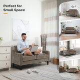 VINGLI 53" Love Seat Couches, 2 Seater Loveseat Mid Century Modern Sofa Couch Soft Chenille with Scooped Armrest for Small Spaces, Living Room, Dorm, Bedroom, Apartment VINGLI