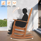 FUNBERRY Patio Rocking Chairs Set of 2,Poly Lumber Rocker,All Weather Rocking Chair Outdoor,High Back Porch Rocker,Cracker Barrel Rocking Chairs for Porch,360lbs FUNBERRY