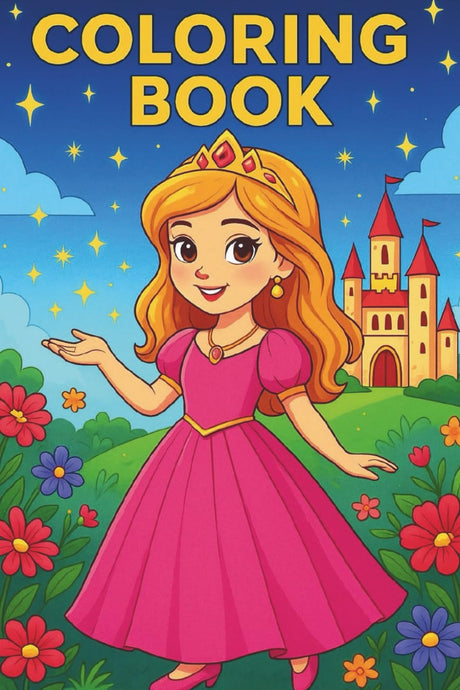Princess Coloring Book for Girls Ages 5–9: 40 Unique Princess-Themed Coloring Pages for Imaginative Kids WoodArtSupply