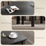 HOMCOM 5-Piece Dining Table Set for 4 with Solid Wood Frame, Farmhouse Kitchen Table Set with 4 Upholstered Padded Chairs for Small Space, Dining Room, Breakfast Nook, Black HOMCOM