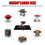 48 x 30 Inches Under Grill Mat for Outdoor Grill, Double-Sided Fireproof grill Mat, Indoor Fireplace Mat Fire Pit Mat, Waterproof Oil-Proof BBQ Floor Pads, Deck and Patio Protectors Mat RERAMDO