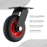 Outdoor Caster Wheels, 6 Inch Caster Wheels, Cart Wheels 6 Inch, Large Caster Wheels, Rubber Caster Wheels, Swivel Wheels Heavy Duty, 6 Inch Wheels, Heavy Duty Wheels, Off Road, Industrial, Flat Free Houseables