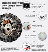 6 Pack 10 inch Sublimation Wind Spinner Blanks, 2 Sided Printable Sublimation Stainless Steel Metal Wind Powered Kinetic Sculpture for Yard and Garden, Heat Press Transfer Sublimation Blank Products Wefanify