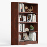 i-VTIES Bookcase Adjustable Storage Shelves,48-Inch Bookshelf,4-Tier Modern Wood Bookcase for Bedroom, Office, Living Room & Library(Cherry) i-VTIES